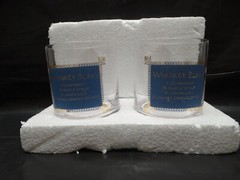 Set of 2 Whiskey Sling On the Rocks Cocktail Glasses with the Recipe Barware NWT