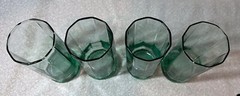 Anchor Hocking Essex Light Green Glass Tumblers 6 3/8” Set Of 4
