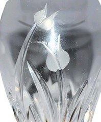 Vtg DaVinci Pisa Floral Wine Glass Water Goblet Stemware 7¾» Etched Da Vinci A+!