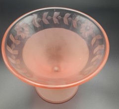 VTG Taitu Italy Pink Frosted Satin Glass Champagne replacement barware
