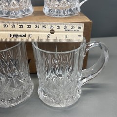 CRISTAL D’ARQUES DURAND Chantilly Taille Beaugency MUG Glass SET Coffee Set 4