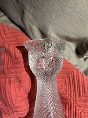 1979 Fostoria For Avon Hearts Candlestick Set of 2