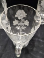 3 Fry Rose Handled Lemonade Iced Tea 3 Stemmed Roses A Few Chips