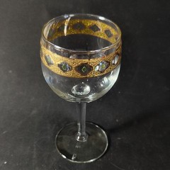 CULVER VALENCIA GOLD WINE GLASS, 5 3/4″, 6 Oz, Made in USA