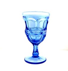 Vintage HFM Henry Ford Museum Colbalt Blue Glass Fostoria Argus HFM 5″