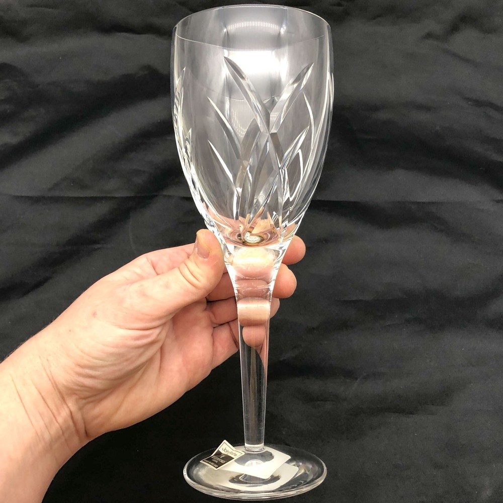 1ct Waterford Crystal Wine Glass John Rocha 9″ Signed Signature Stemware 100490