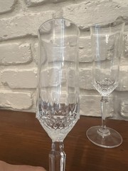 Vintage St George Crystal American Heritage 4 Champagne Flute Crystal Glasses