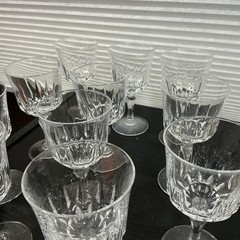 A lot of 11 Vintage Crystal Wine Water Glasses/Goblets 5 1/2″ x 2 1/8″ diameter