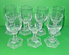 RARE Set 7 Sherry Schnapps Cordial Crystal Rosenthal Maria Classic Rose Glasses