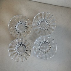 4 CRISTAL D’ARQUES DURAND BRETAGNE 6 1/2″ WINE GLASSES 1990-1996 TEARDROP DESIGN