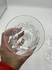 Galway Irish Crystal Oranmore Pattern Water Wine Goblet Glasses Set of 4