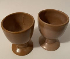 Frankoma Goblets Wine Set of 2 Brown