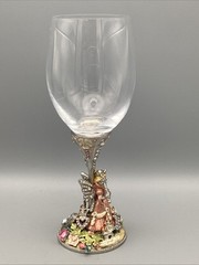 VINTAGE 1990s Kirk’s Folly Pewter, Enamel, & Crystal Fairy Godmother Wine Glass