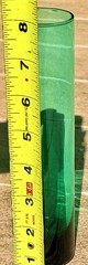 4 Italian Hand Blown Emerald Green Art Glasses Modernist Architectural Design