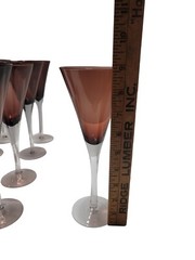 Vintage Pottery Barn PBY28 Amethyst Fluted Champagne Glasses – Set of 10