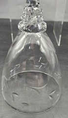 3 Vintage Tiffin Franciscan Wine Water Crystal Goblet Engraved Rose Maria Clear