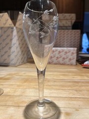 Set Of 4 – Vintage Princess House #432 Crystal Tulip Champagne Glasses – New