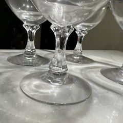4 Vintage Fostoria Wedding Ring Champagne Cocktail Sherbet Goblets Glasses 4.25”
