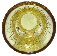 Vintage Wheaton Glass Juice Glass or Small Vase Amber Diamond 3 1/4″ Tall