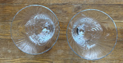 2 Vintage Cambridge Glass ‘Caprice Clear’ Footed Iced Tea Water Goblets Glasses