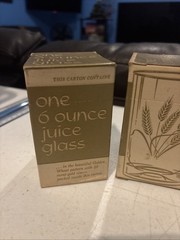 Vintage Set Of 4 Homer Laughlin 22k Golden Wheat Pattern 6oz Juice Glasses