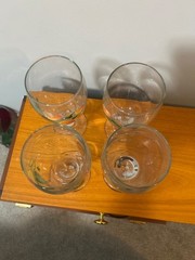 Vintage Libbey handpainted tulip wine glasses