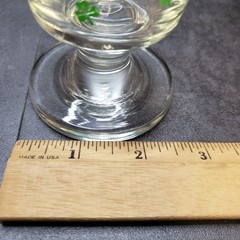 Vintage Libbey Irish Coffee Glasses with Green Shamrocks and Measurements