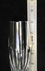 Gorham Crystal Sonja Champagne Flute Clear Cut Panels 8in 2Pc Set