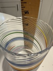 Hudson Beach Glass Hand Blown Rainbow Spiral Tumblers Set Discontinued