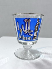 Lot of 7 Vtg Libbey International Cities of The World Footed Cocktail Glasses