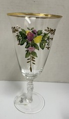 Royal Albert Old Country Roses Ice Tea Glass Goblet Gold Trim New.