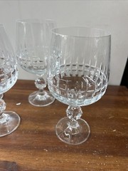 Bohemia Crystal Glass Footed Belfast Set Wine Glasses Set 4 Glass
