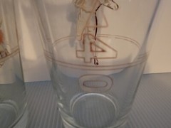 Vintage Mid Century Retro Football Player and Cheerleader Glasses