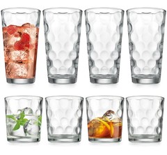 Home Essentials & Beyond Drinking Glasses Set of 8 – 4 Highball 17 oz + 4 Rocks