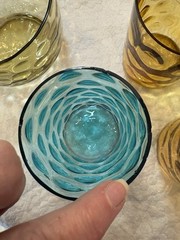 VTG Depression Glass Lot Of 6 Inverted Thumbprint Multicolored