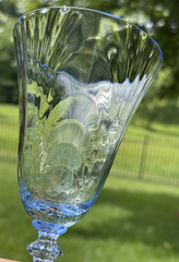 Cambridge Glass Caprice Moonlight Blue Optic 7 3/4″ Water Goblet 300 Stem VGUG