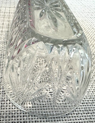 Clear Cristal D’Arques-Durand Butter Dish LID ONLY 6-Sided Stem 6-1/8″ x 2-7/8″