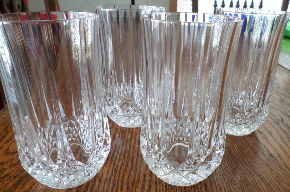 Cristal D’Arques Durand LONGCHAMP Set of 4~5-5/8″ 12oz Flat Tumbler Lead Crystal