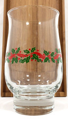 Set 4 Libbey HOLLY BERRY Arby’s Gold Rim Drinking Tumblers Xmas 14oz 5 1/4″ Vtg