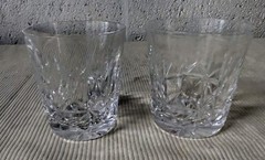 Set of 2 Waterford 3 5/8” Crystal Kylemore Double Old-Fashioned Whiskey Glasses