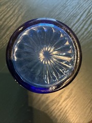 Vintage Hazel Atlas Cobalt Blue Panel Optic Tumbler 4 5/8″ 8 oz.