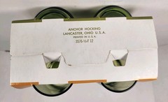 NOS Vtg Set of 4 Anchor Hocking Finlandia Avocado Olive Green 6oz Juice Glasses