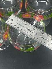 Set of 4 FRANCISCAN DESERT ROSE Stemmed Parfait Glasses – FRANCE 5.5″H Rare Vtg