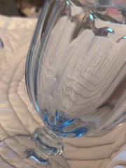 VTG Libbey Duratuff Misty Blue Gibraltar Iced Tea Water Wine Goblets Set of 3