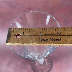 Stylish Single French Crystal D’Arques Champagne Glass With Hearts Stem