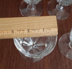 4x Val St Lambert Gevary Juice or Wine Glasses 4-3/8″