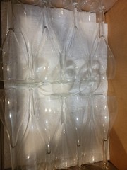 Clear Glass Wine Glasses Twelve-Piece Set Glossy Round Unisex Adults