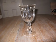 Heisey Colonial Clear Panel Wine Glass 6 1/2″ Height VGC