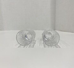 Vintage Littala Finland Niva Shot Glasses Tapio Wirkkala MCM Clear Ice Bark Set