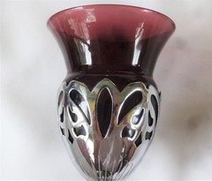 FOUR MID CENTURY FARBER BROS CHROME WINE / COCKTAIL GOBLETS KROME KRAFT